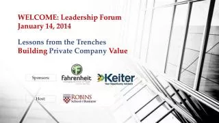 Lessons from the Trenches Building Private Company Value