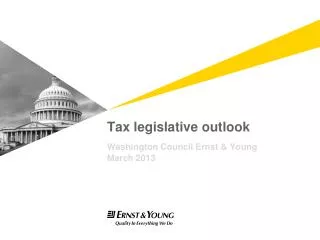 Tax legislative outlook