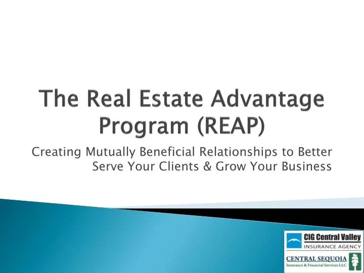 the real estate advantage program reap