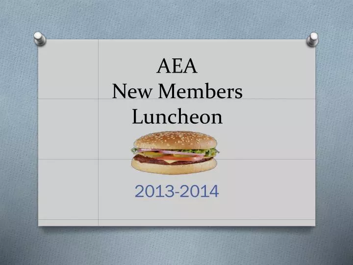 aea new members luncheon