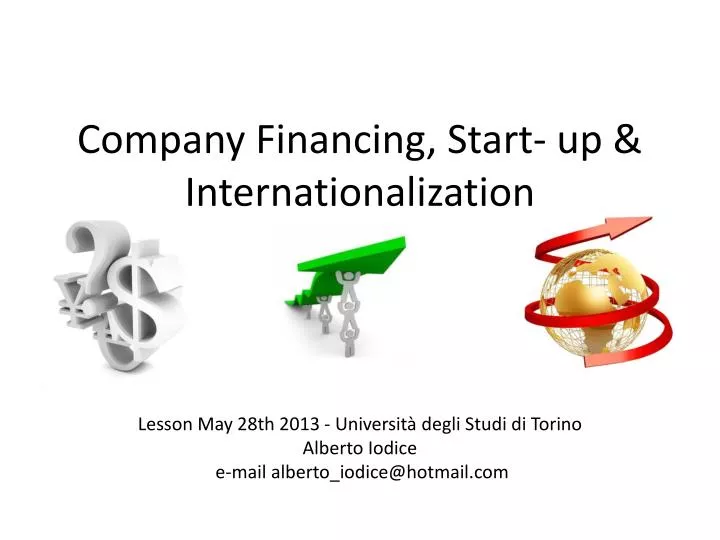 company financing start up internationalization