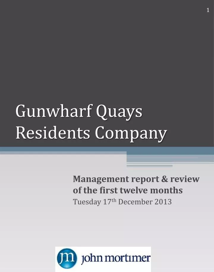 gunwharf quays residents company