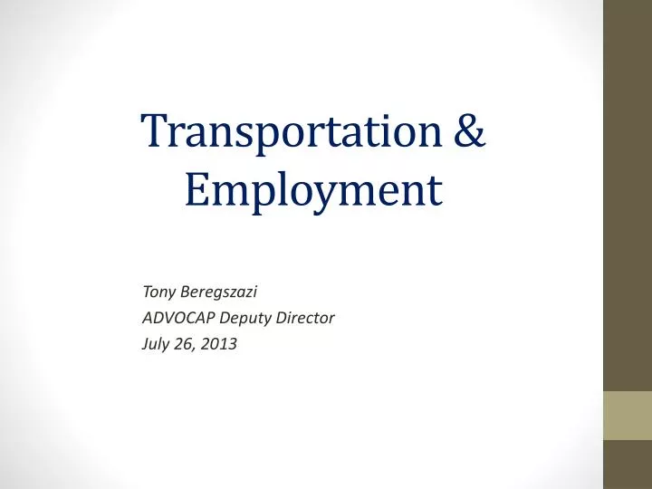 transportation employment