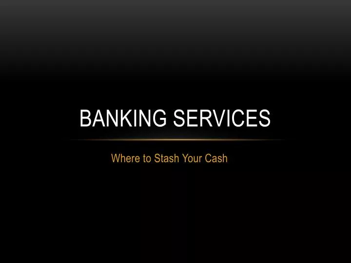 banking services