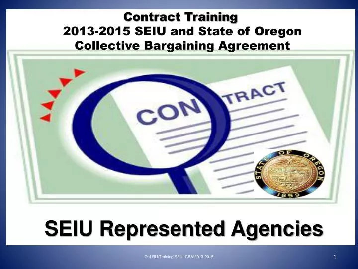 contract training 2013 2015 seiu and state of oregon collective bargaining agreement