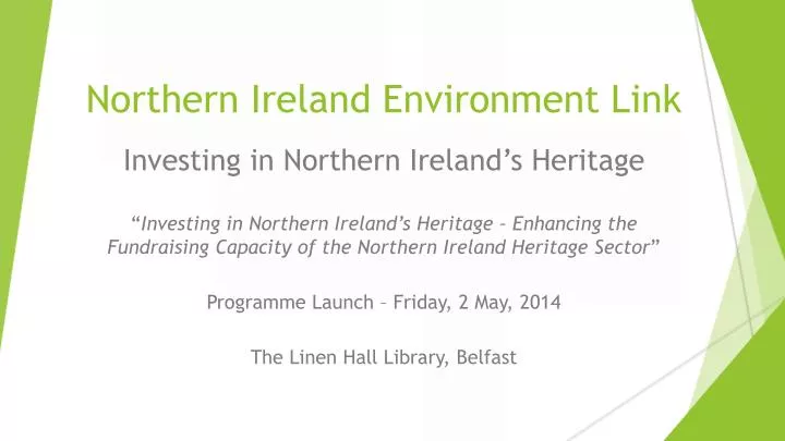 northern ireland environment link
