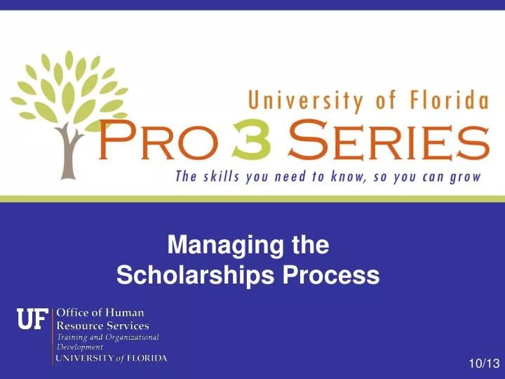 managing the scholarships process