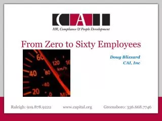 From Zero to Sixty Employees