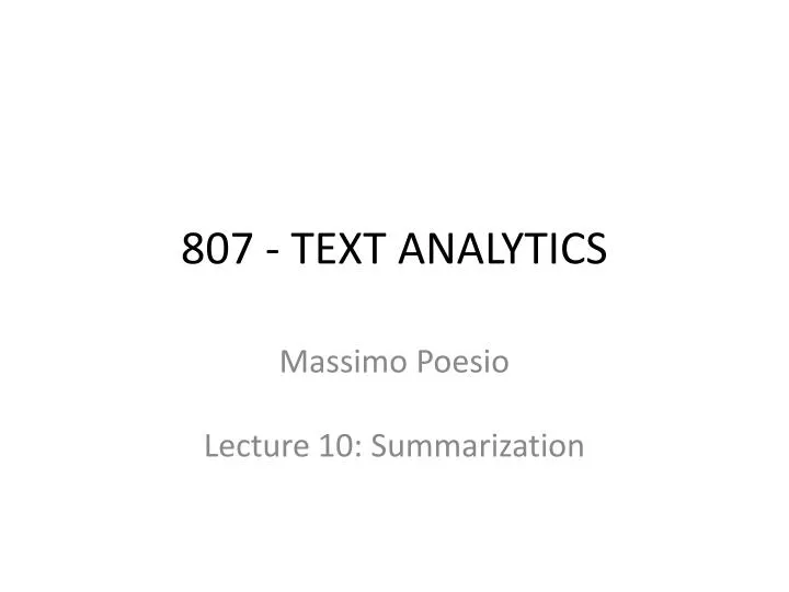 807 text analytics