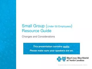 Small Group ( Under 50 Employees ) Resource Guide
