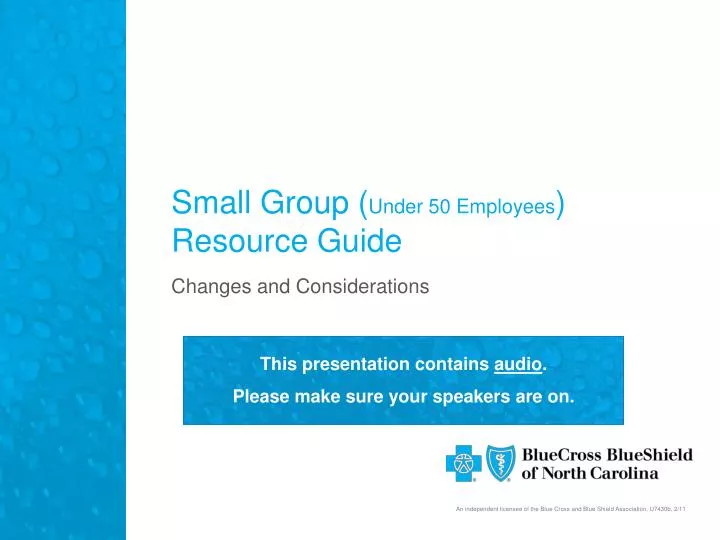 small group under 50 employees resource guide