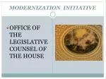 MODERNIZATION INITIATIVE - slide 1