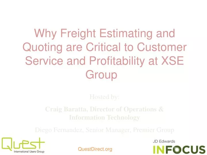 why freight estimating and quoting are critical to customer service and profitability at xse group