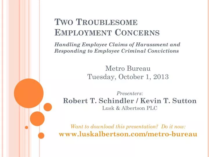 two troublesome employment concerns