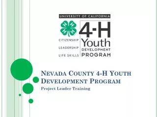 Nevada County 4-H Youth Development Program