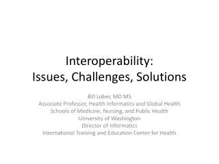 Interoperability: Issues, Challenges, Solutions