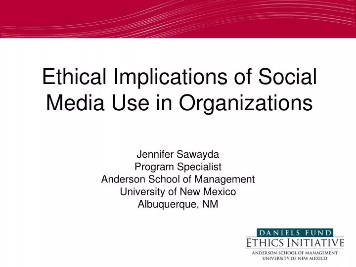 ethical implications of social media use in organizations