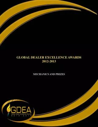 GLOBAL DEALER EXCELLENCE AWARDS 2012-2013
