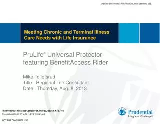 Meeting Chronic and Terminal Illness Care Needs with Life Insurance