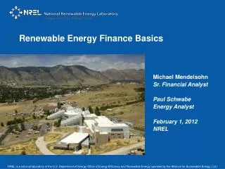 Renewable Energy Finance Basics