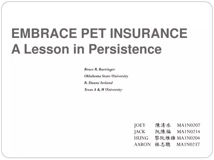 embrace pet insurance a lesson in persistence