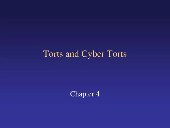 torts and cyber torts