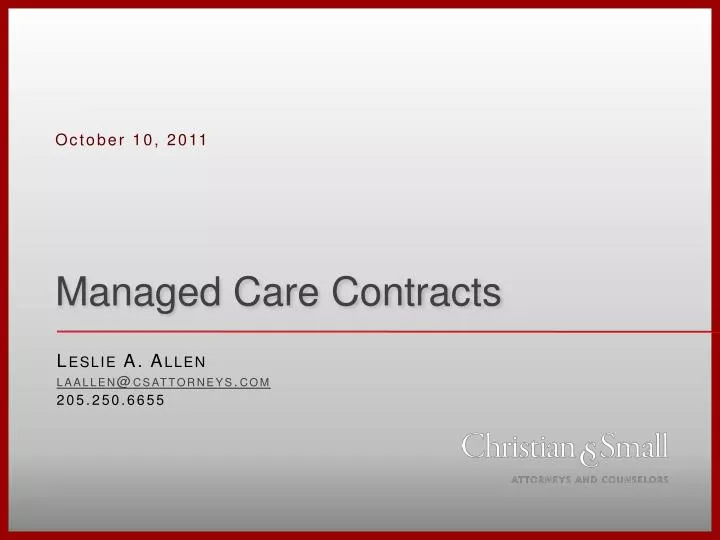managed care contracts