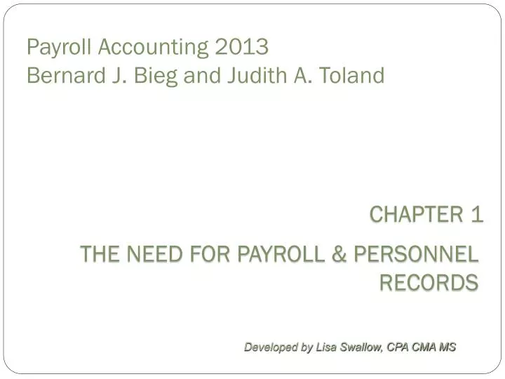payroll accounting 2013 bernard j bieg and judith a toland