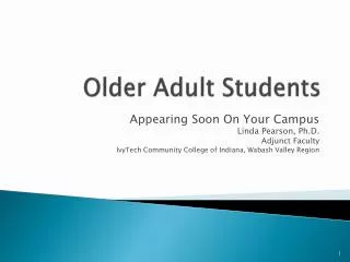 Older Adult Students