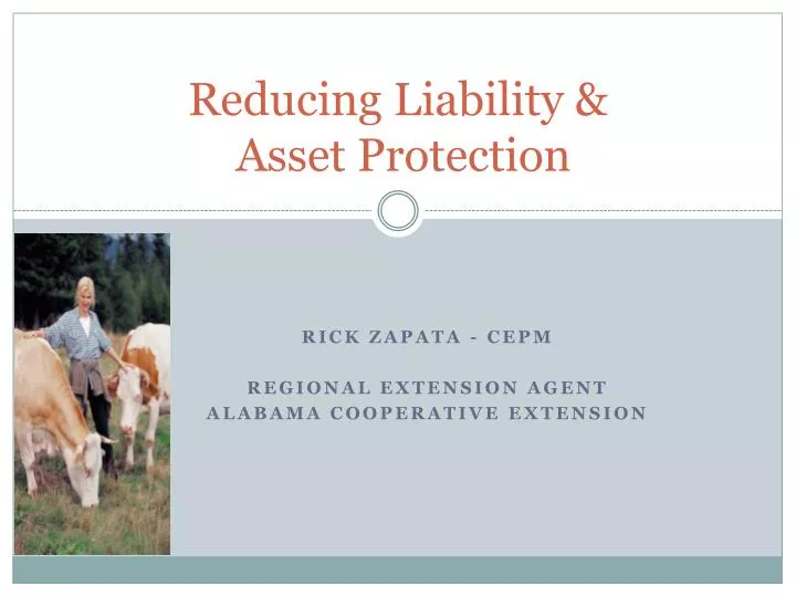 reducing liability asset protection