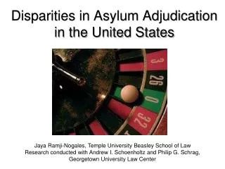 Disparities in Asylum Adjudication in the United States