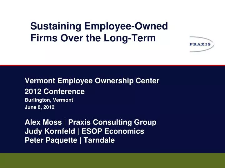 sustaining employee owned firms over the long term