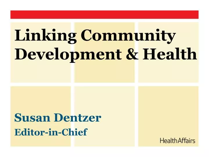 linking community development health