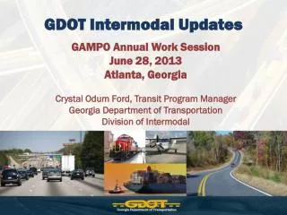 GDOT Intermodal Updates