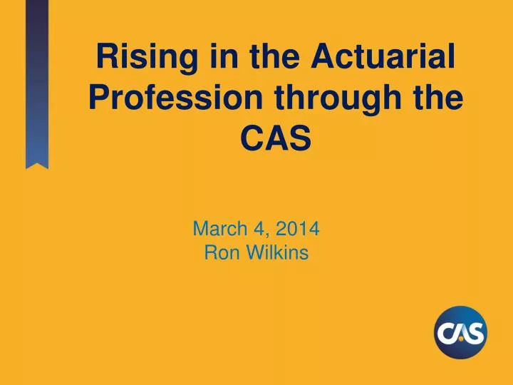rising in the actuarial profession through the cas