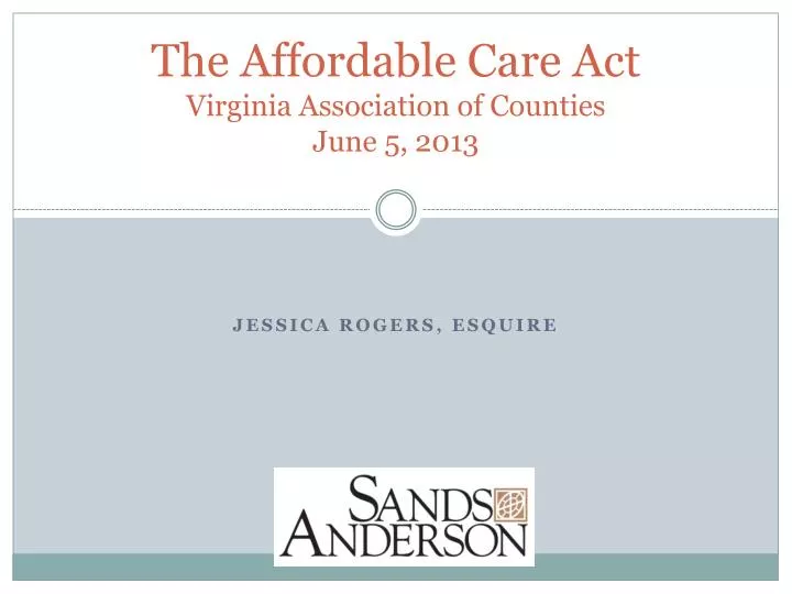 the affordable care act virginia association of counties june 5 2013