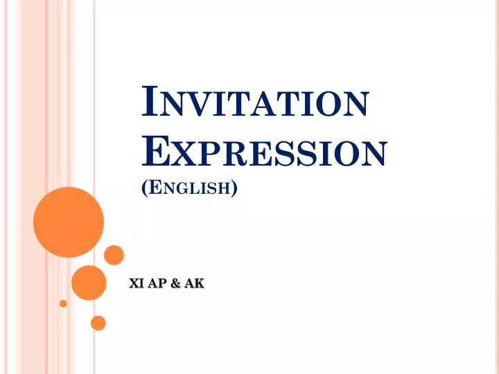 invitation expression english