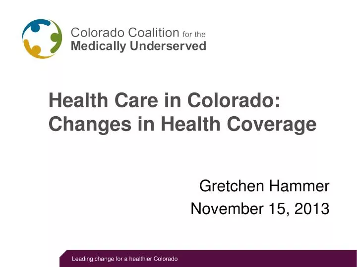 health care in colorado changes in health coverage