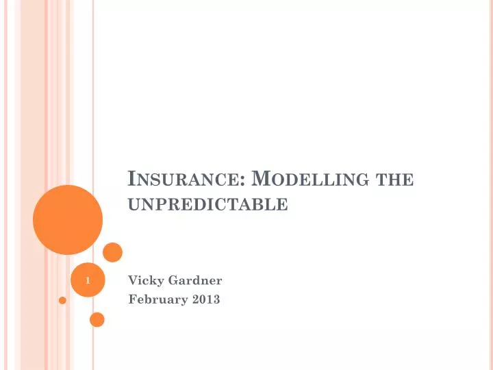 insurance modelling the unpredictable