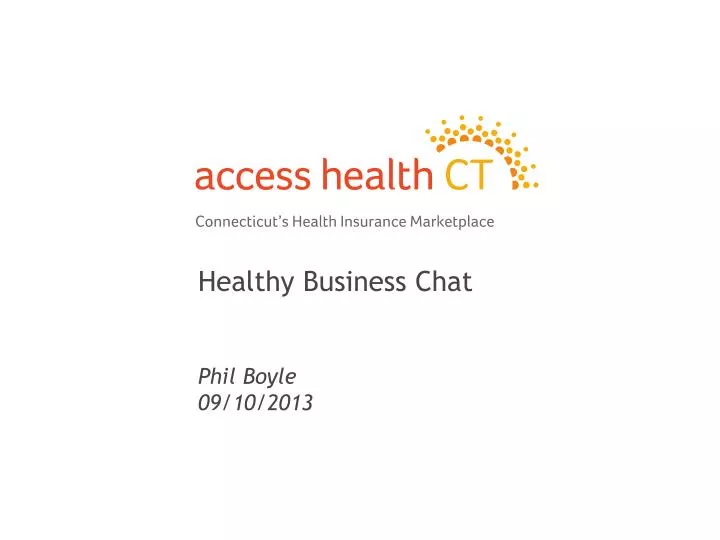 healthy business chat phil boyle 09 10 2013