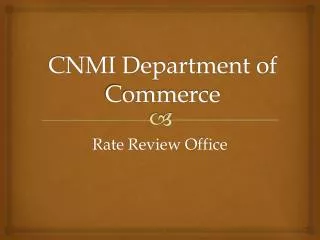 CNMI Department of Commerce