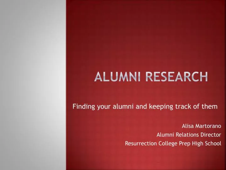 alumni research