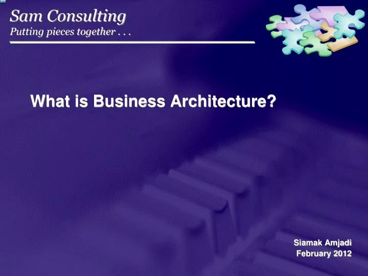 what is business architecture