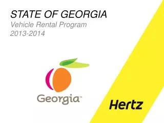 STATE OF GEORGIA Vehicle Rental Program 2013-2014