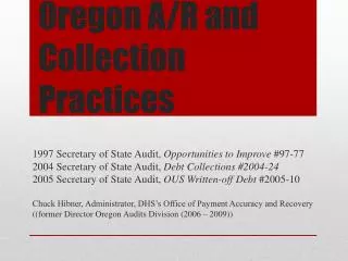 Oregon A/R and Collection Practices