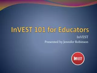 InVEST 101 for Educators