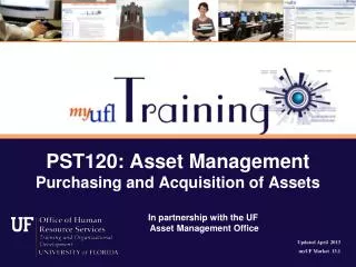 PST120: Asset Management Purchasing and Acquisition of Assets