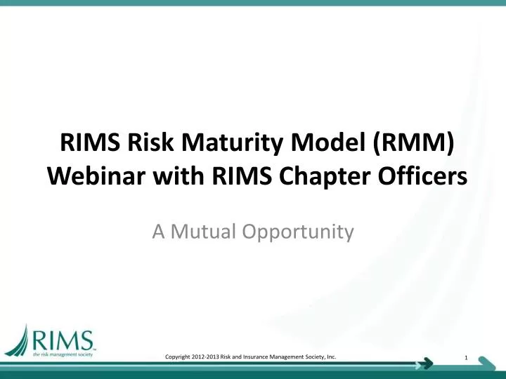 rims risk maturity model rmm webinar with rims chapter officers