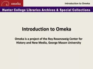 Introduction to Omeka