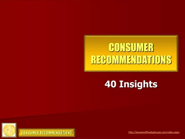 consumer recommendations